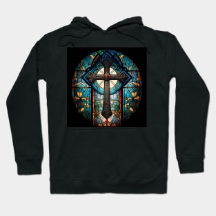 Holy Cross with Stained Glass Windows Hoodie